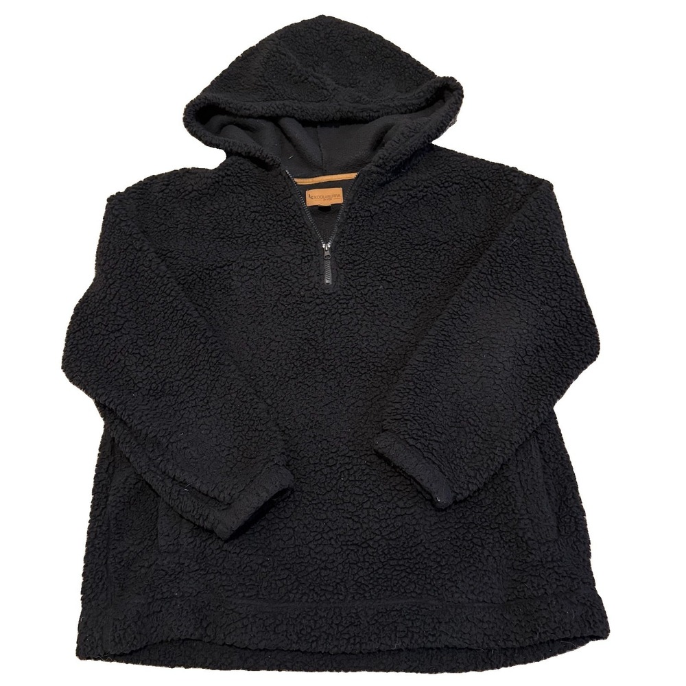 Koolaburra by UGG Women's 1X Black Sherpa 1/4 Zip Pullover Jacket